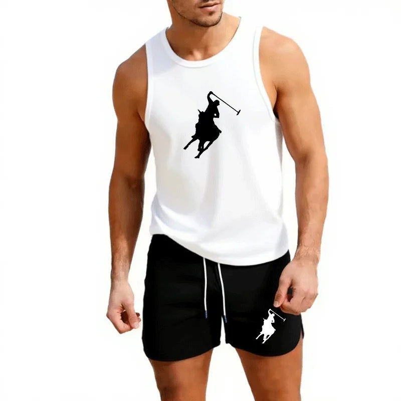 Herren Sport-Set aus Weste und Shorts – 2-teilige Sommer-Sportbekleidung