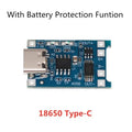 Modulo Caricabatterie TP4056 18650 con Protezione – Micro USB / Type-C / Mini USB