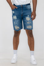 Gewaschene Jeansshorts im Used-Look — Herren Freizeit