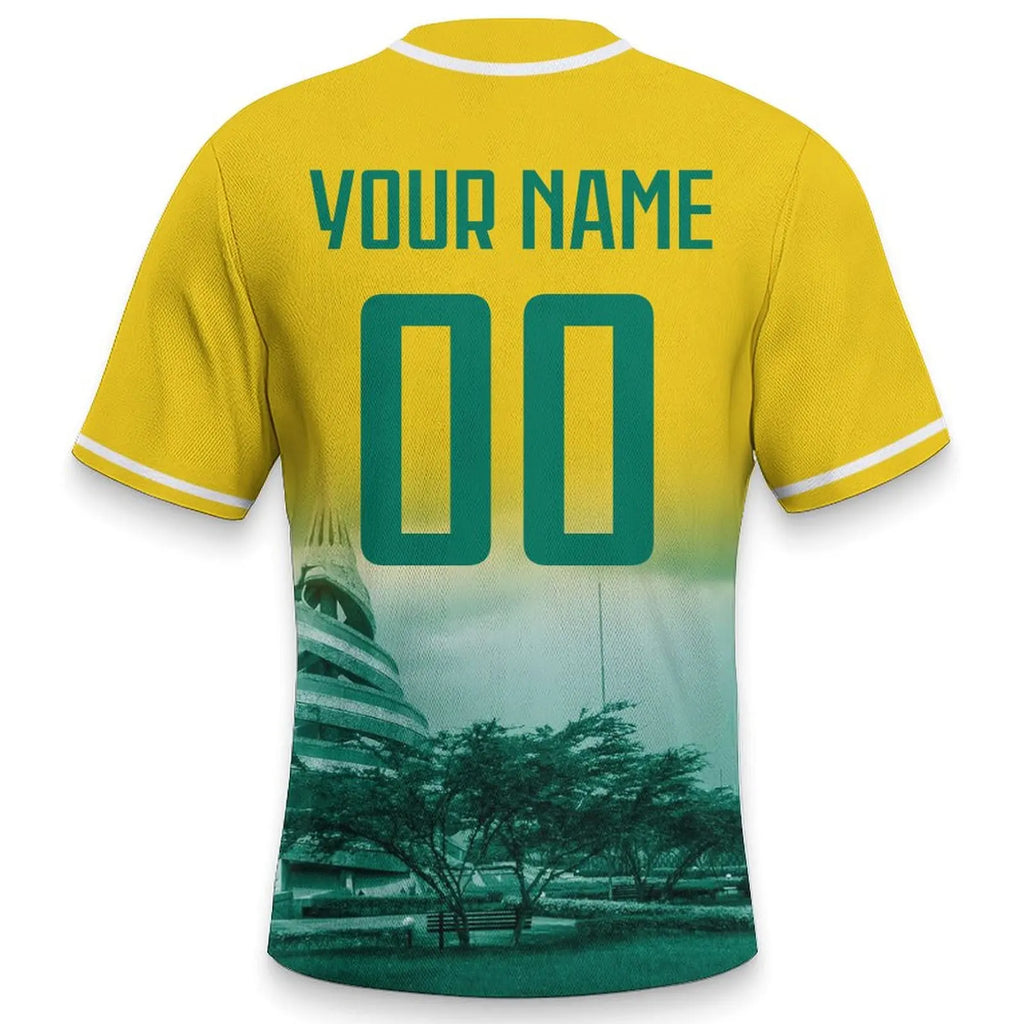 Cameroon Baseball Jersey – Custom Name & Number, City Skyline Design