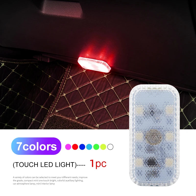 Luce LED Touch Wireless per Interni Auto – Ricarica USB, Soffitto e Portiera