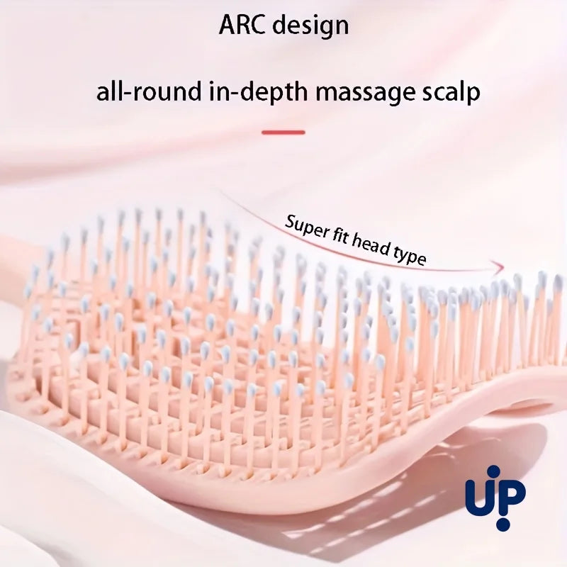 Pettine massaggiante per capelli districante e volumizzante, con design forato, strumento per lo styling di capelli veri e parrucche