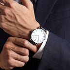 Geschenke mit Handschrift für den Bräutigam, gravierte Uhr für Männer