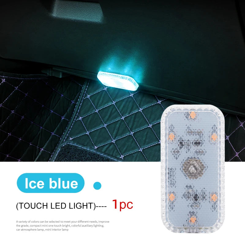 Luce LED Touch Wireless per Interni Auto – Ricarica USB, Soffitto e Portiera
