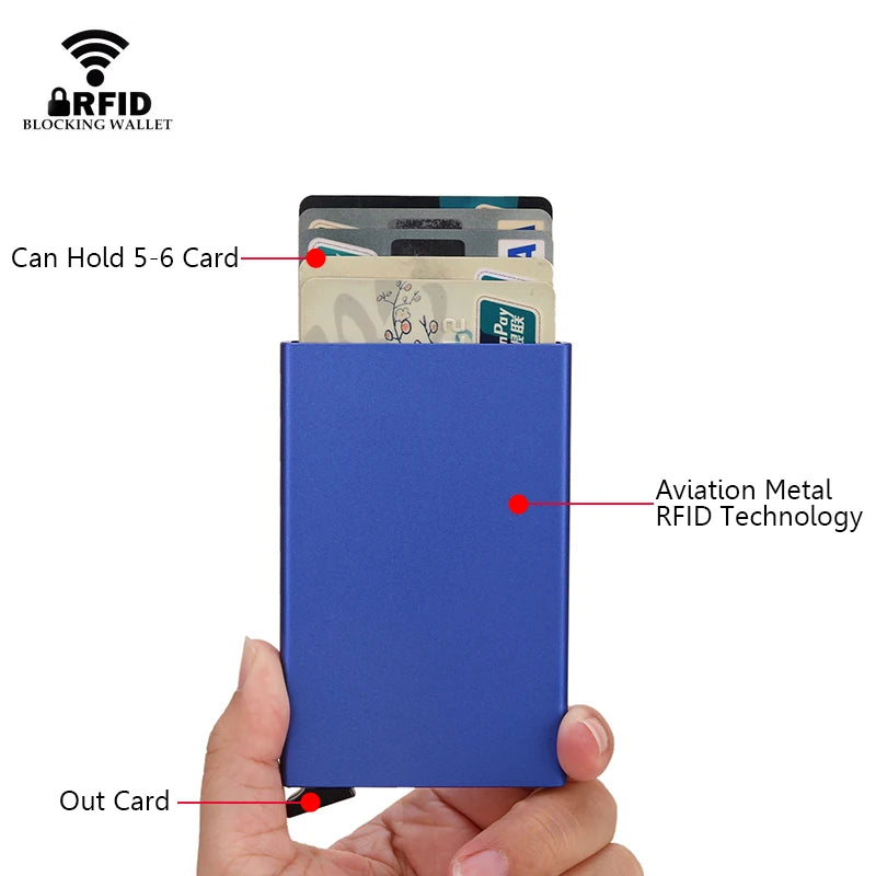 Portafoglio Slim RFID con Porta Carte Pop-Up – Uomo e Donna