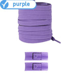 Elastische Schnürsenkel ohne Binden mit Druckknopfverschluss – flach 8 mm für Sneaker, Kinder und Erwachsene