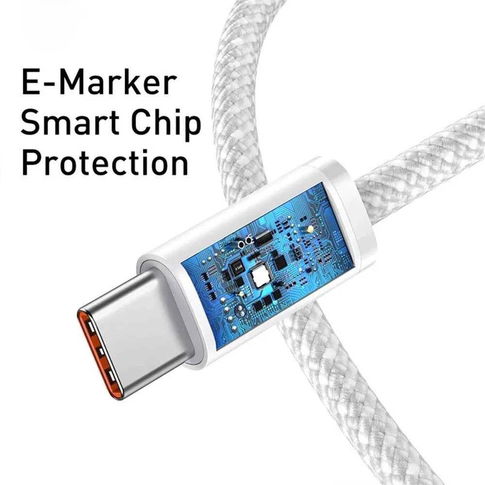 Cavo USB-C a USB-C PD 100W Ricarica Rapida con E-Marker – Compatibile iPhone, Samsung, Xiaomi