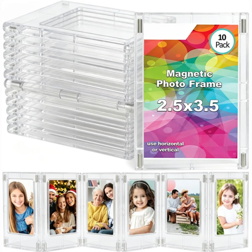 Mini-Magnet-Bilderrahmen 2,5 Zoll × 3,5 Zoll – Packung mit 1, 5 oder 10