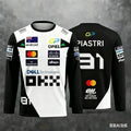 Top Manica Lunga Stile Racing Norris No.4 – Tessuto Traspirante Asciugatura Rapida per Fan e Sport